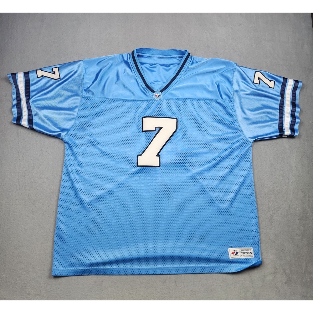 Jerzees Athletic Dept Light Blue‎ Mesh Football Jersey Number 7 Mens XL XL/XG